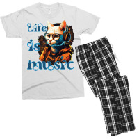 Life Is Music Gift Men's T-shirt Pajama Set | Artistshot