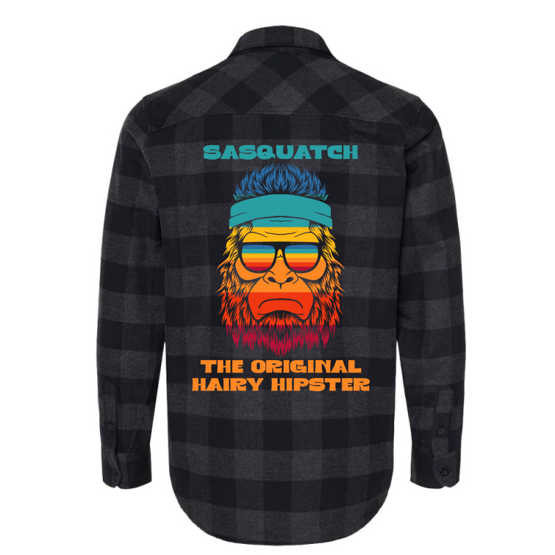 Sasquatch The Original Hairy Hipster Retro Vintage Flannel Shirt | Artistshot