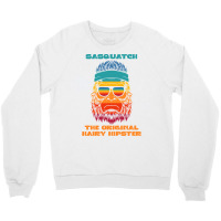 Sasquatch The Original Hairy Hipster Retro Vintage Crewneck Sweatshirt | Artistshot