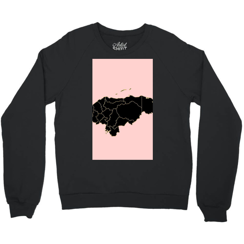 Honduras Map Crewneck Sweatshirt | Artistshot