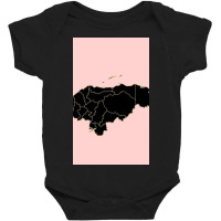 Honduras Map Baby Bodysuit | Artistshot