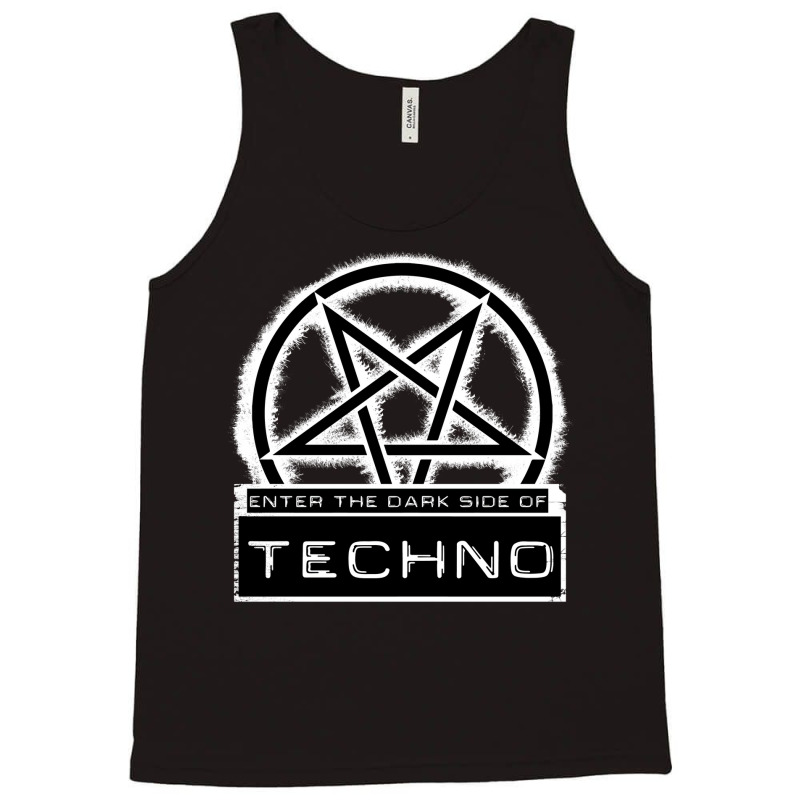 Dark Side Of Techno White Humor Tank Top | Artistshot