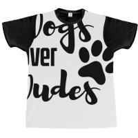 Dogs Over Dudes Funny Dog Music Graphic T-shirt | Artistshot