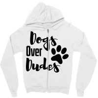 Dogs Over Dudes Funny Dog Music Zipper Hoodie | Artistshot