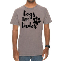 Dogs Over Dudes Funny Dog Music Vintage T-shirt | Artistshot