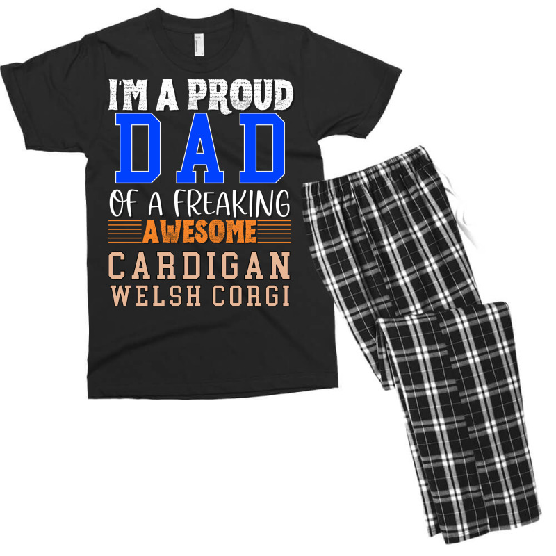 Im A Proud Dad Of A Freaking Awesome Cardigan Wels Men's T-shirt Pajama Set by mungiuweetis | Artistshot