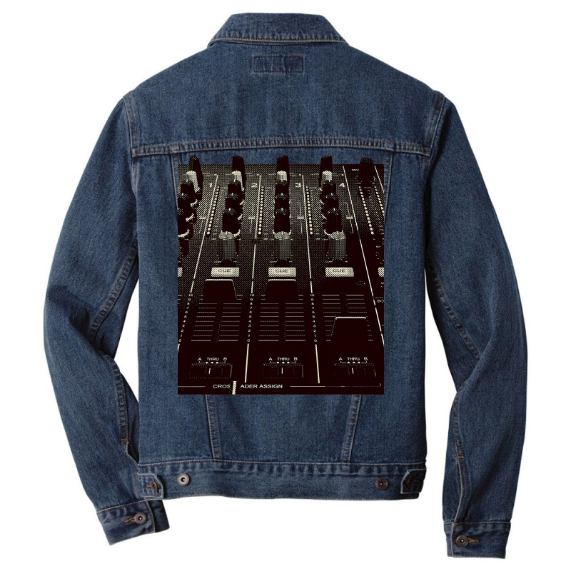 Dj Mixer Fader And Knobs Photo Men Denim Jacket | Artistshot