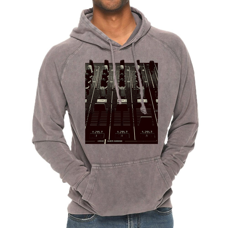 Dj Mixer Fader And Knobs Photo Vintage Hoodie | Artistshot