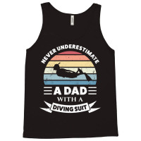 Dad With A Diving Suit Gift Fathers Day Cool Tank Top | Artistshot