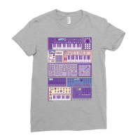 Synthesizers And Electronic Music Instruments Retr Ladies Fitted T-shirt | Artistshot