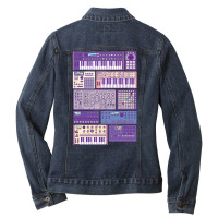 Synthesizers And Electronic Music Instruments Retr Ladies Denim Jacket | Artistshot