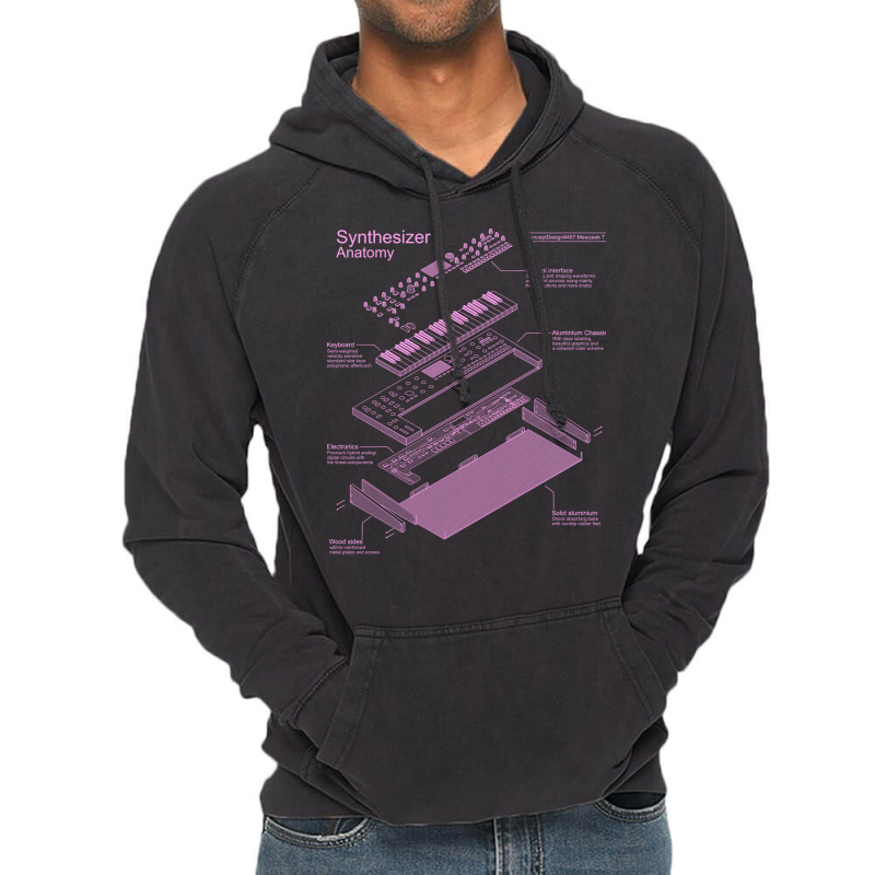 Synthesizer Anatomy Design For Synth Musician And Vintage Hoodie | Artistshot