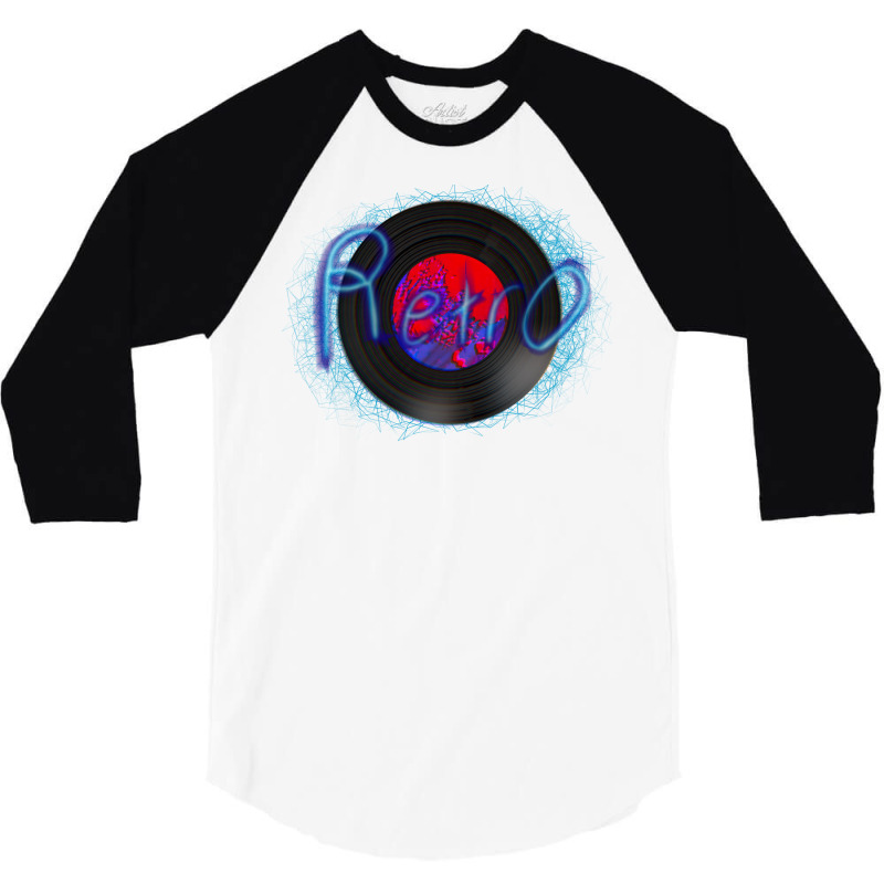 Retro Record Stars 3/4 Sleeve Shirt | Artistshot