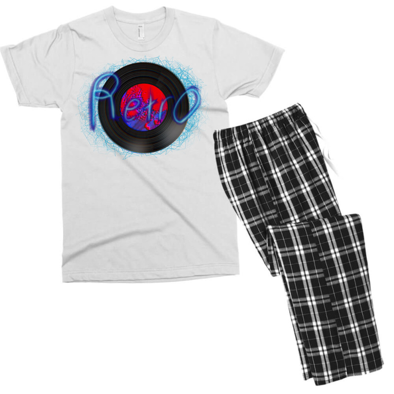 Retro Record Stars Men's T-shirt Pajama Set | Artistshot