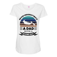 Dad With A Diving Suit Gifts Fathers Day Vintage Maternity Scoop Neck T-shirt | Artistshot