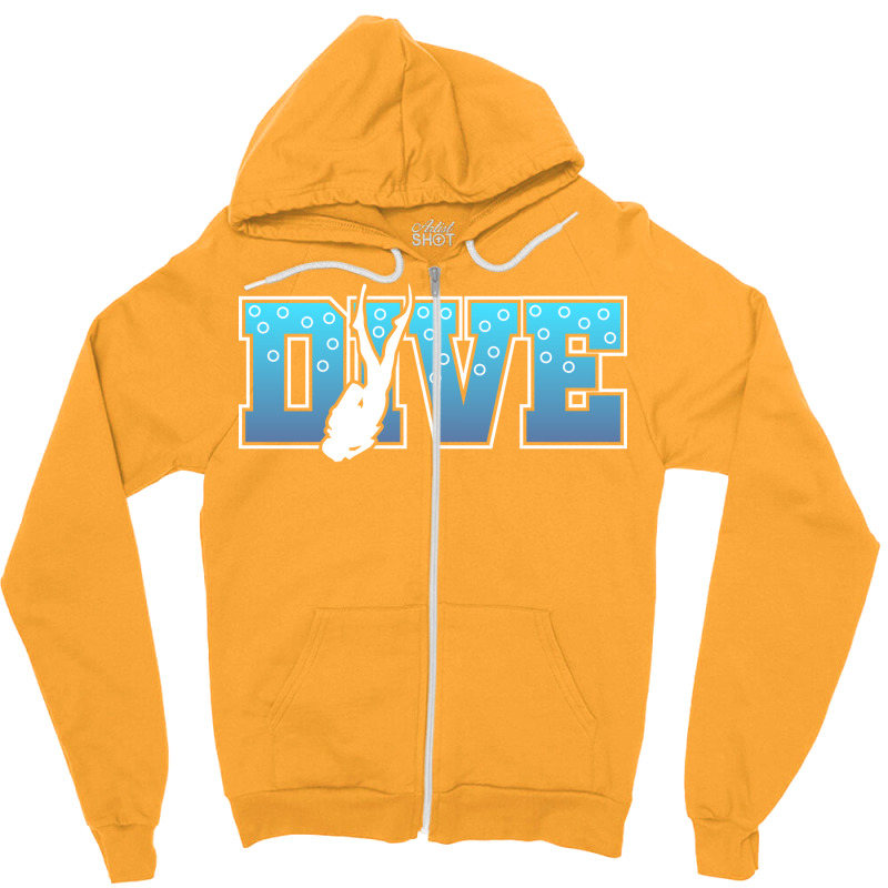 Dive Scuba Diving Diver Boy Nostalgia Zipper Hoodie | Artistshot