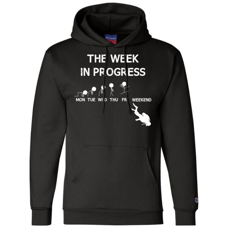 Diving Evolution The Week In Progress Water Diver Champion Hoodie | Artistshot