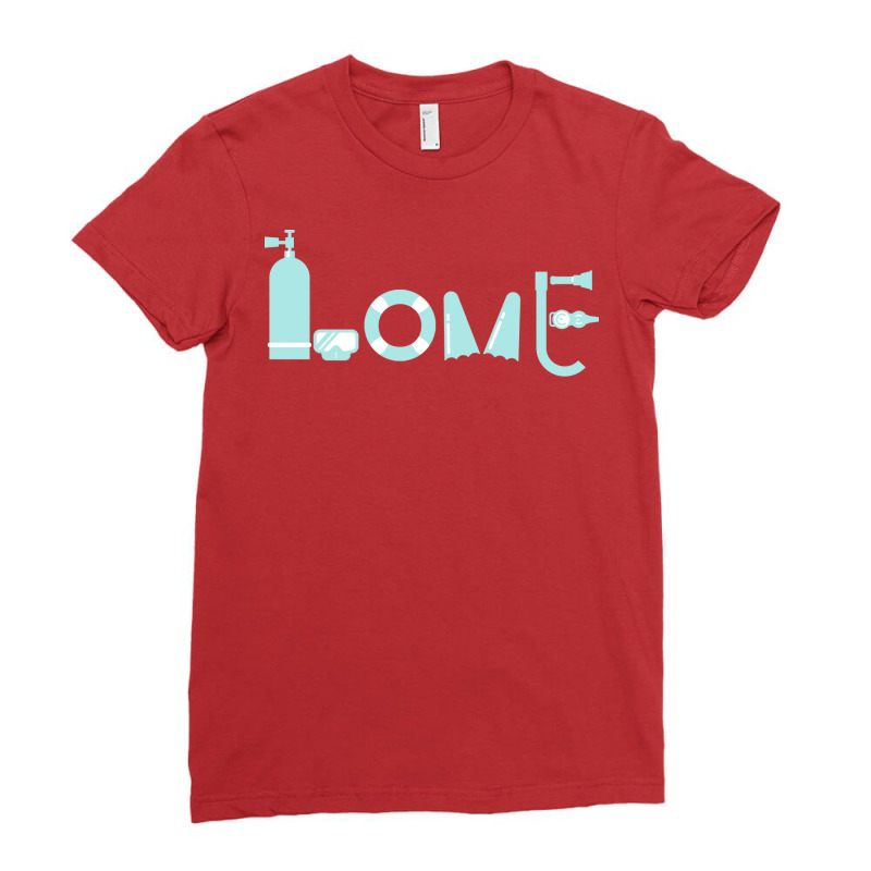 Love Scuba Diving Diver Nostalgia Ladies Fitted T-Shirt by layangroudaf | Artistshot