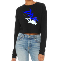 Funny Diving Pee Underwater Green Cropped Sweater | Artistshot