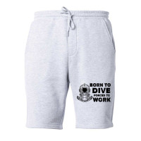 Born To Dive Forced To Work Nostalgia Fleece Short | Artistshot