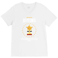 Diving Green Aesthetic V-neck Tee | Artistshot