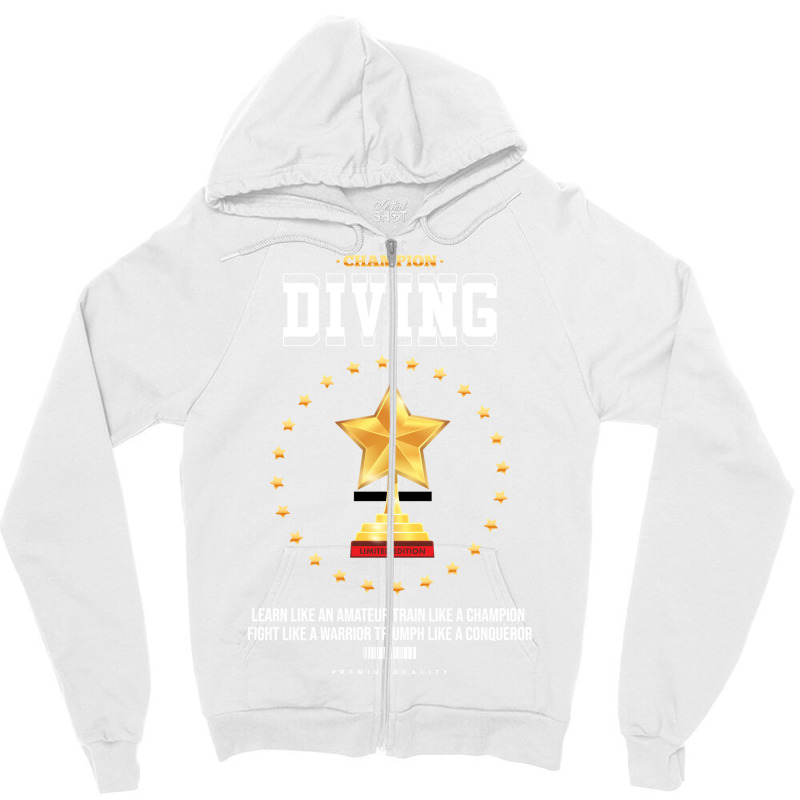 Diving Green Aesthetic Zipper Hoodie by civileromeah | Artistshot