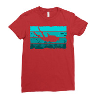 Diver Scuba Diving Diver Blue Ladies Fitted T-shirt | Artistshot