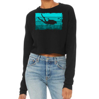 Diver Scuba Diving Diver Blue Cropped Sweater | Artistshot