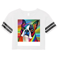 Boston Terrier Rainbow Painting Trending Boy Scorecard Crop Tee | Artistshot