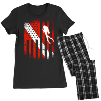 American Diver Down Flag Us Flag Dive Travel Women's Pajamas Set | Artistshot