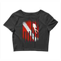 American Diver Down Flag Us Flag Dive Travel Crop Top | Artistshot