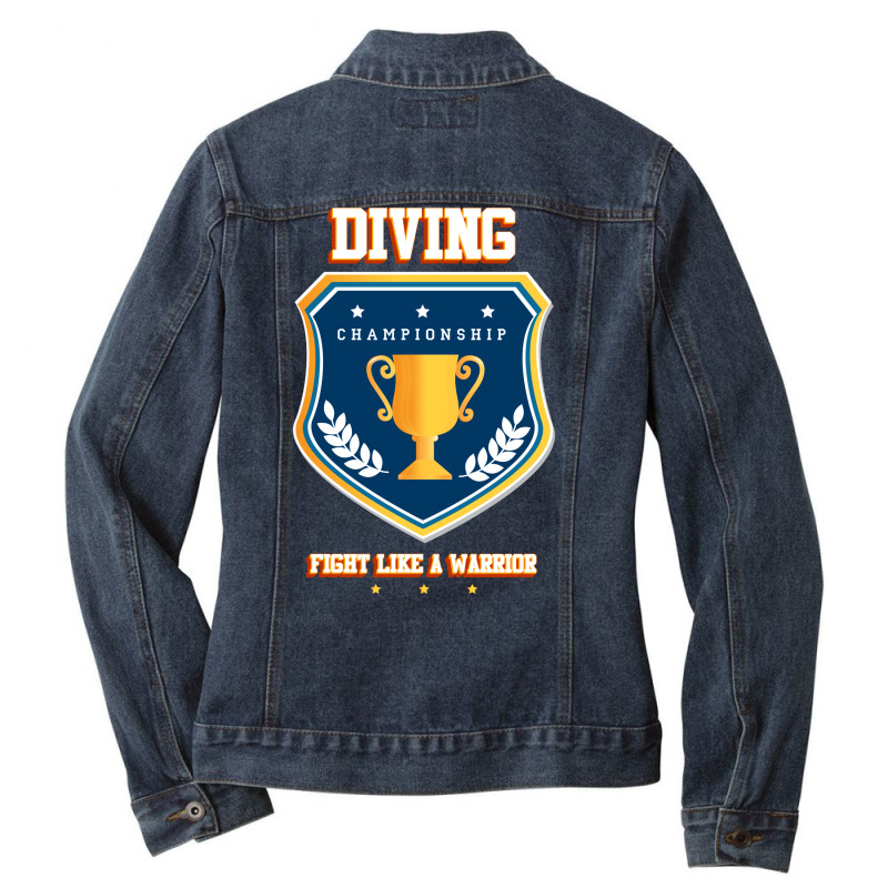 Diving Cool Stars Ladies Denim Jacket by nieysadoneva4 | Artistshot