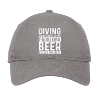 Diving Diving Solves Most Of My Problems Beer Solv Adjustable Cap | Artistshot