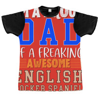 Im A Proud Dad Of A Freaking Awesome English Cocke Graphic T-shirt | Artistshot