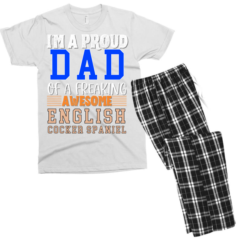 Im A Proud Dad Of A Freaking Awesome English Cocke Men's T-shirt Pajama Set by oskenmullerw | Artistshot