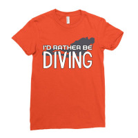 Id Rather Be Diving Boy Ladies Fitted T-shirt | Artistshot