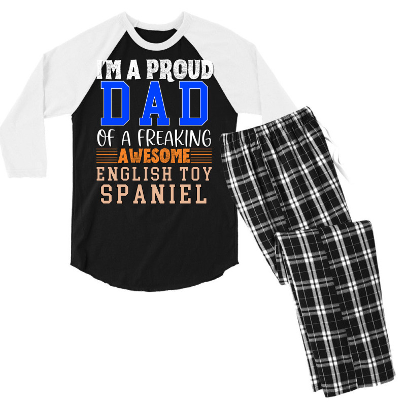 Im A Proud Dad Of A Freaking Awesome English Toy S Men's 3/4 Sleeve Pajama Set by oskenmullerw | Artistshot