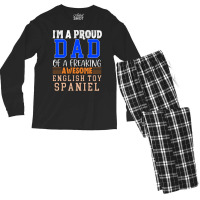 Im A Proud Dad Of A Freaking Awesome English Toy S Men's Long Sleeve Pajama Set | Artistshot