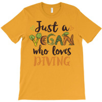 Just A Vegan Who Loves Diving Gift 70s T-shirt | Artistshot