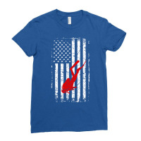 America Diving Hippie Ladies Fitted T-shirt | Artistshot