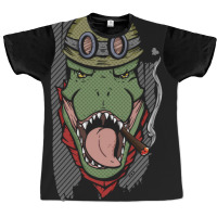 Dinosaur Soldier Graphic T-shirt | Artistshot