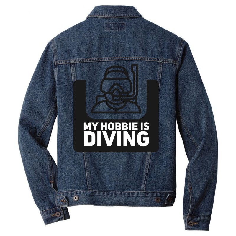 My Hobbie Is Diving Funny Men Denim Jacket | Artistshot