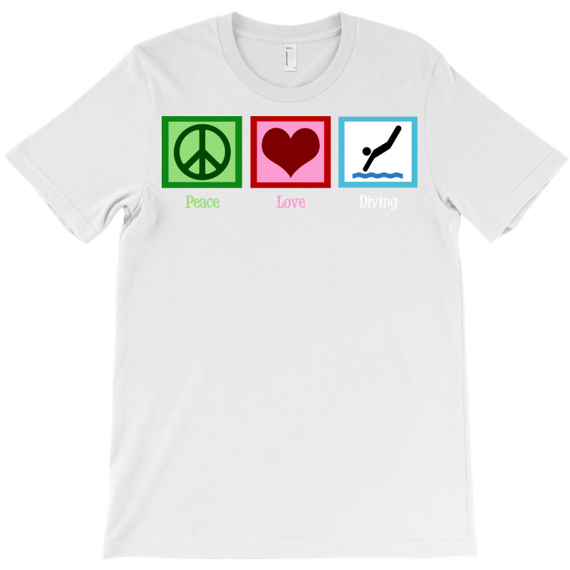 Peace Love Diving Funny T-shirt | Artistshot