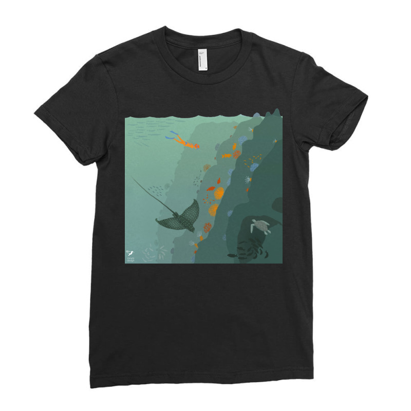 Freedom Diving Boy Ladies Fitted T-Shirt by dandyzizyn | Artistshot