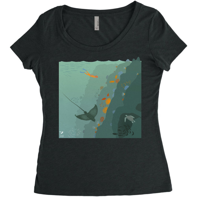 Freedom Diving Boy Women's Triblend Scoop T-shirt by dandyzizyn | Artistshot