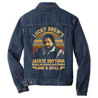 Lucky Brew's Jackie Daytona Regular Human Bartende Men Denim Jacket | Artistshot