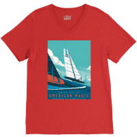 America's Cup   American Magic Poster   Auckland 2 V-neck Tee | Artistshot