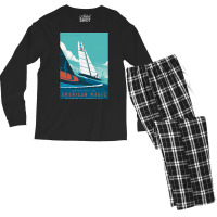 America's Cup   American Magic Poster   Auckland 2 Men's Long Sleeve Pajama Set | Artistshot