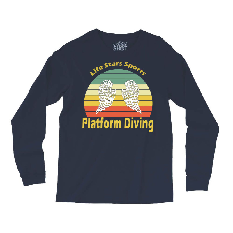 Sport Platform Diving Retro Long Sleeve Shirts | Artistshot