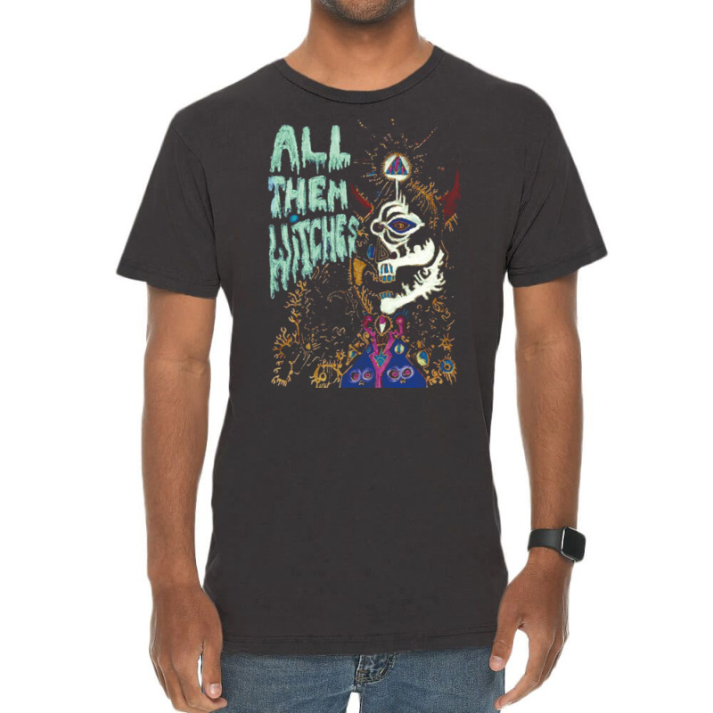 All Them Witches Horror Halloween Vintage T-Shirt by sporewashory | Artistshot